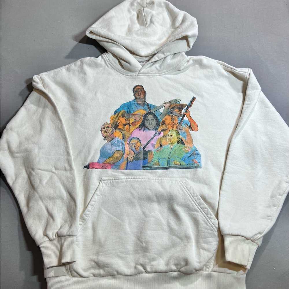 Zach Brown Band Graphic Print White Hoodie